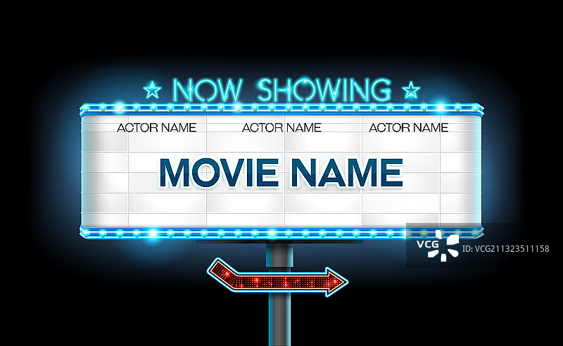 光感标志牌电影院图片素材