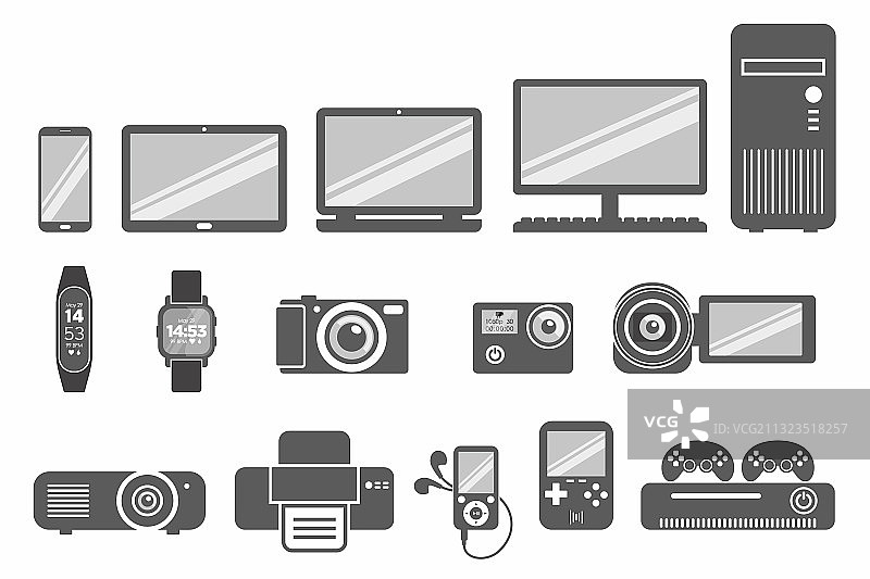 科技产品扁平图标视觉包图片素材