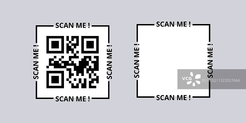 扫描二维码模板数字捕获代码图片素材