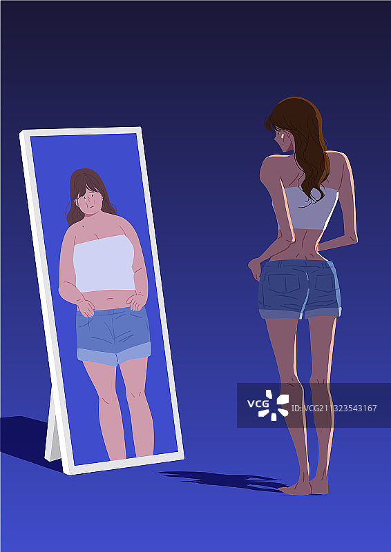 人物，厌食症，饮食，Pro-Ana，女性，精神健康图片素材