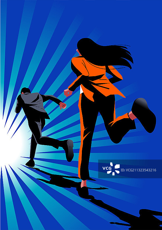 商务人士赛跑图片素材
