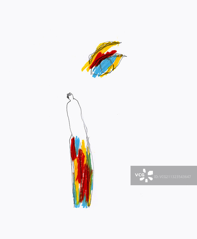 从上方俯视的眼睛插画图片素材