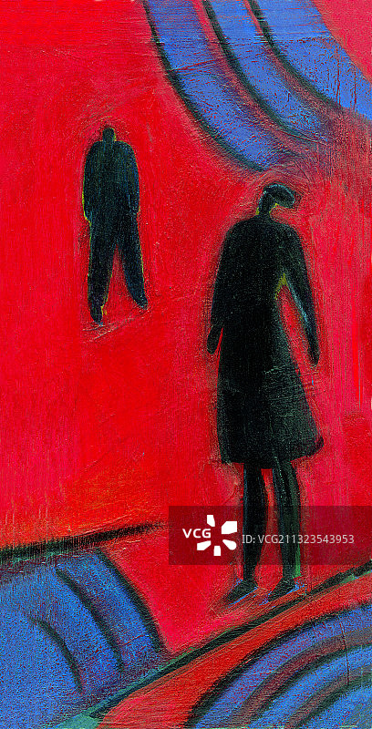 男人和女人在家中面对面插图图片素材