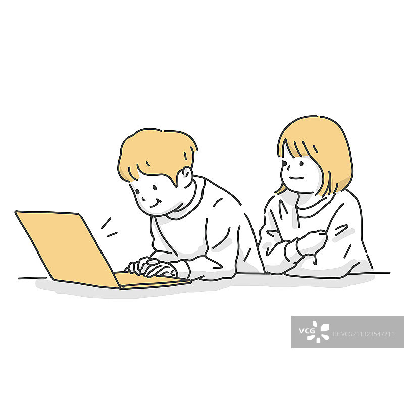 小学生儿童画插画：教育，学生，新冠疫情，社交疏远，朋友图片素材