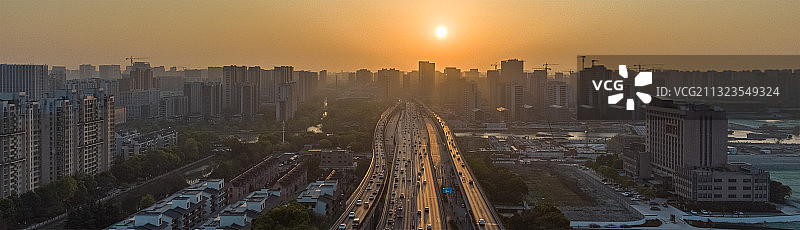 日落大道图片素材