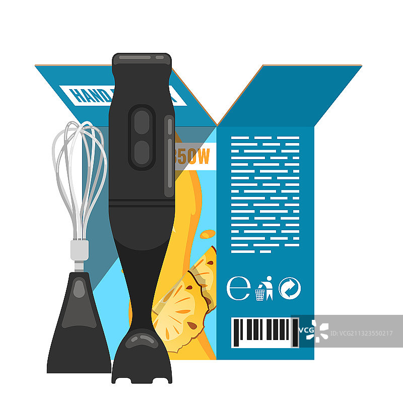 从厨房盒子中取出的搅拌机图片素材