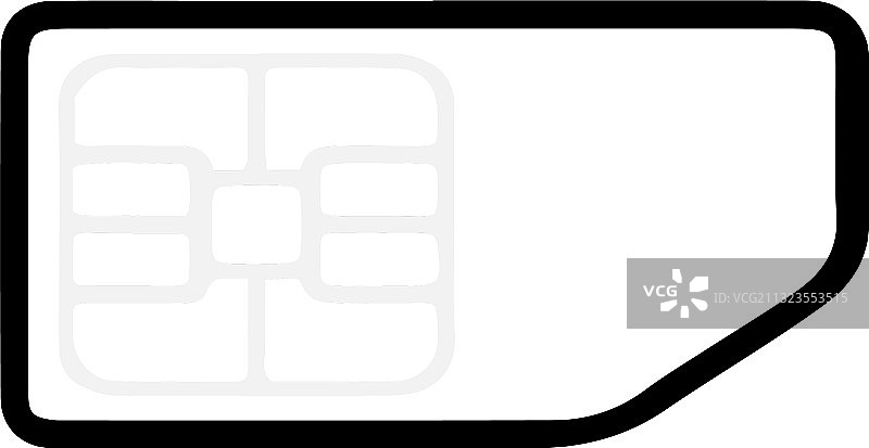 白色背景上的SIM卡图标图片素材