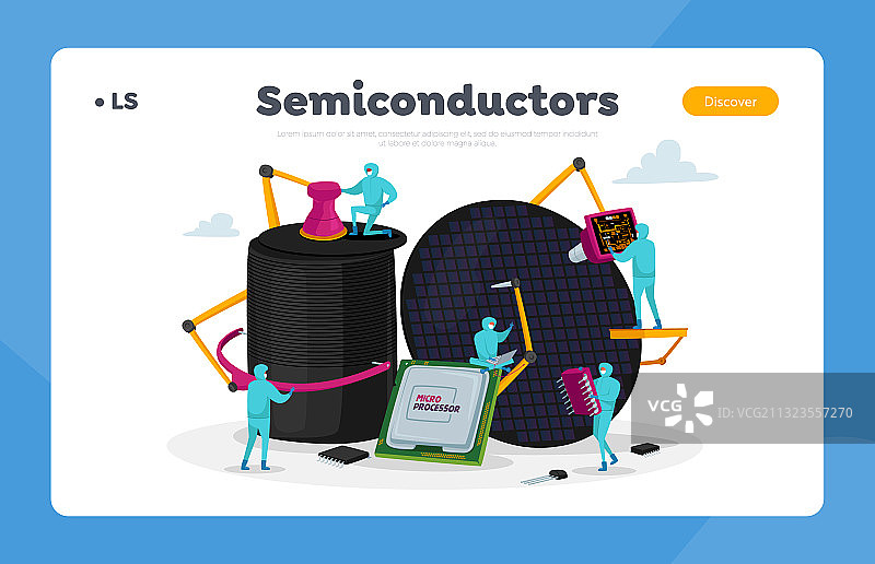 半导体制造工艺着陆页图片素材