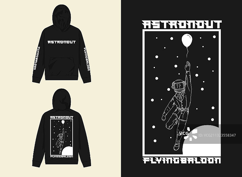 日式街头风宇航员图片素材