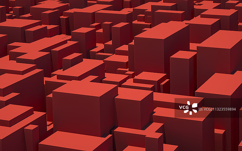 红色多立方体城市背景图片素材
