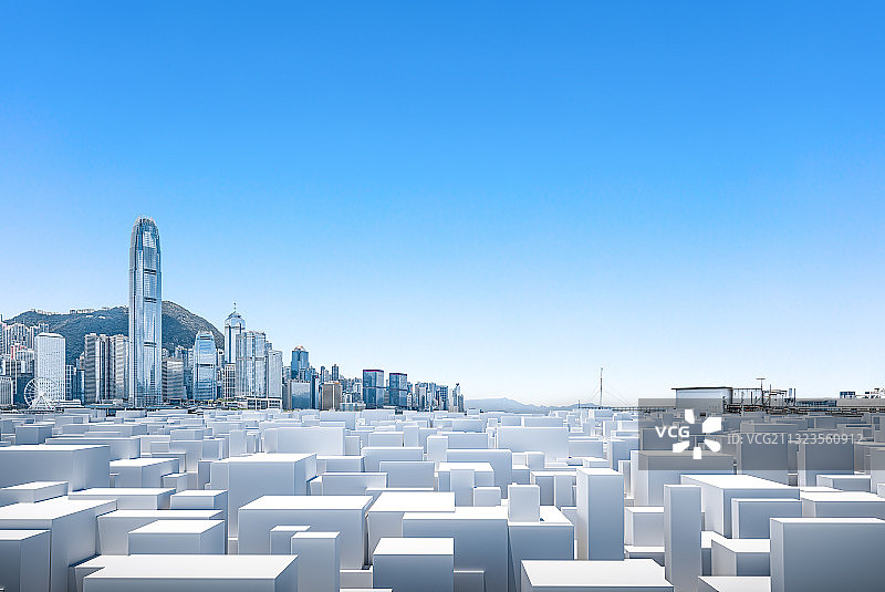 香港现代科技城市建筑图片素材