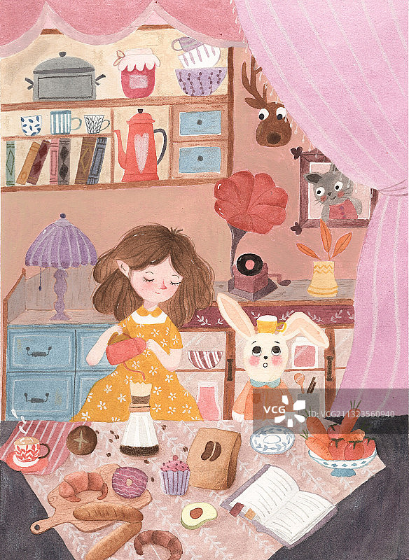 小魔女的咖啡日图片素材