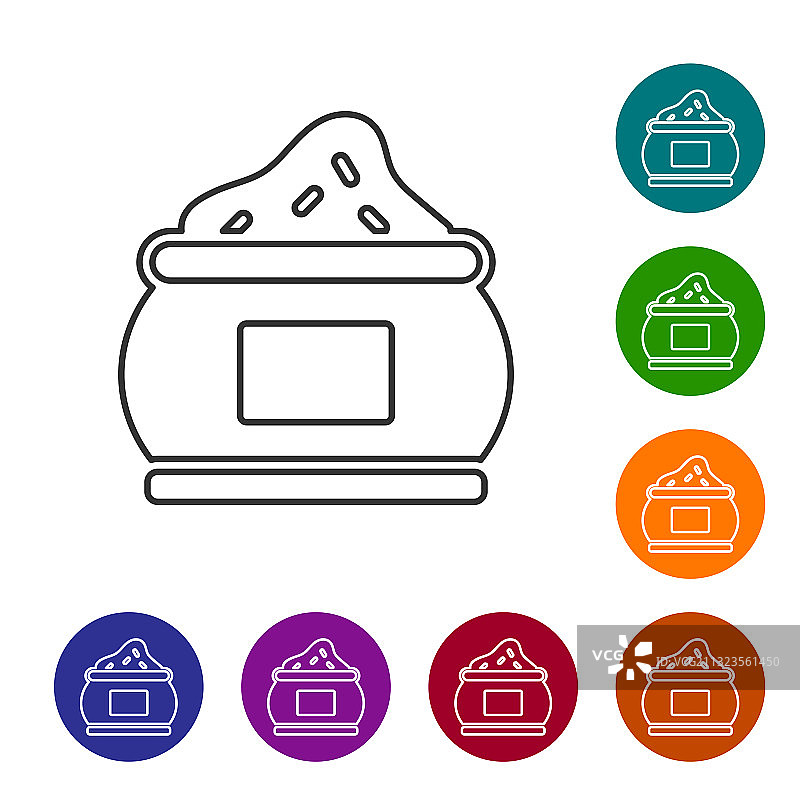 黑色印度香料图标图片素材