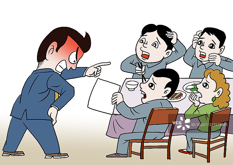插画：老板发飙图片素材