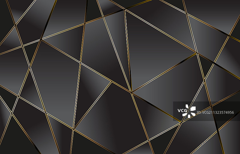 金色多边形抽象线条图片素材
