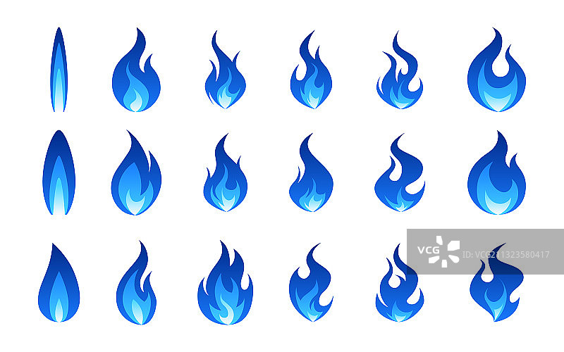 扁平风格的燃气火焰图片素材