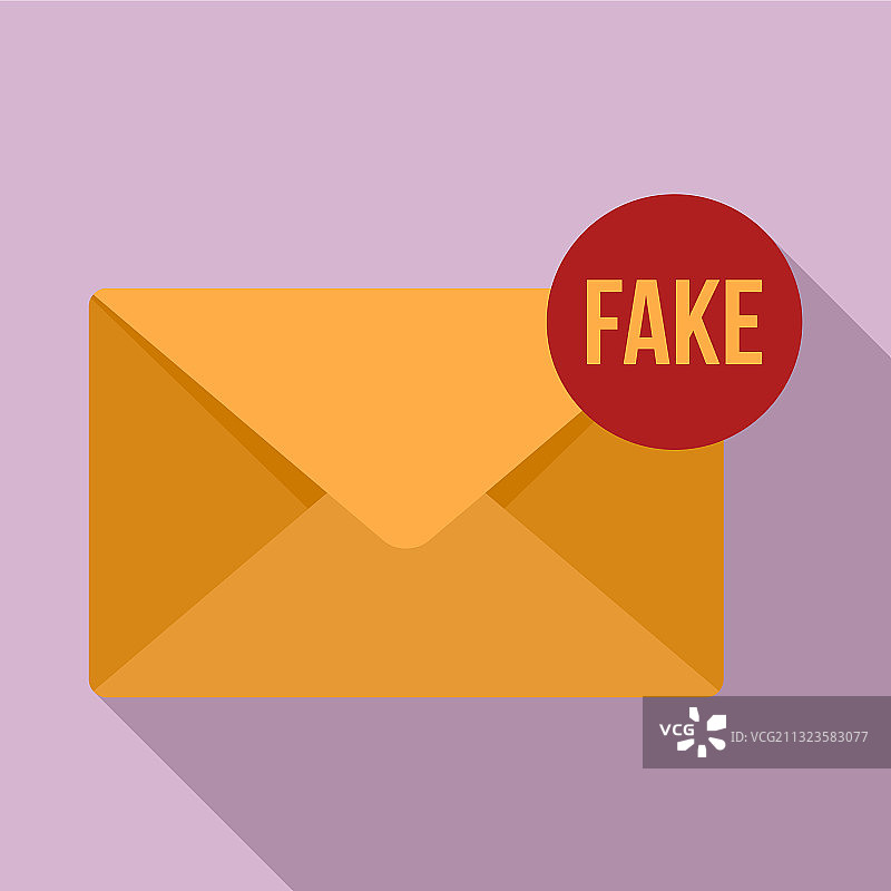 扁平风格的假邮件新闻图标图片素材