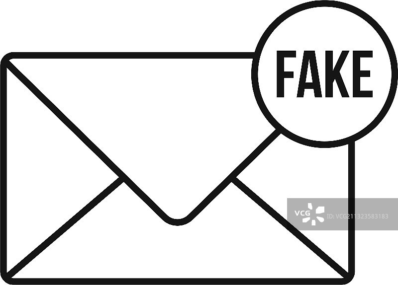虚假邮件新闻图标轮廓样式图片素材