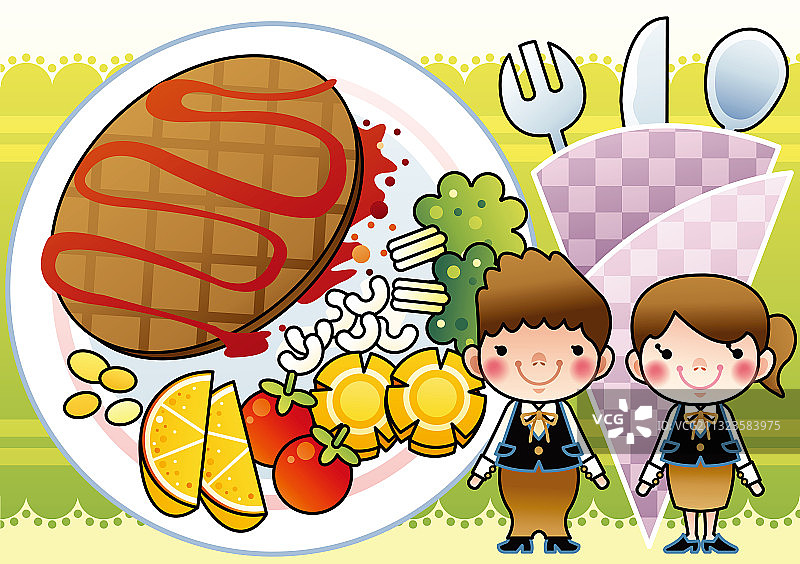 餐厅服务员图片素材