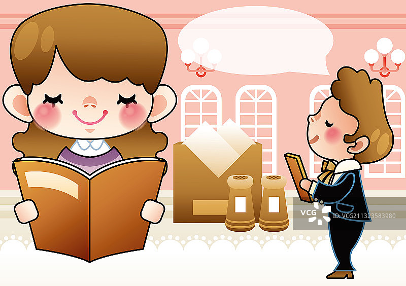 餐厅服务员图片素材