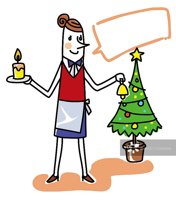 餐厅服务员图片素材