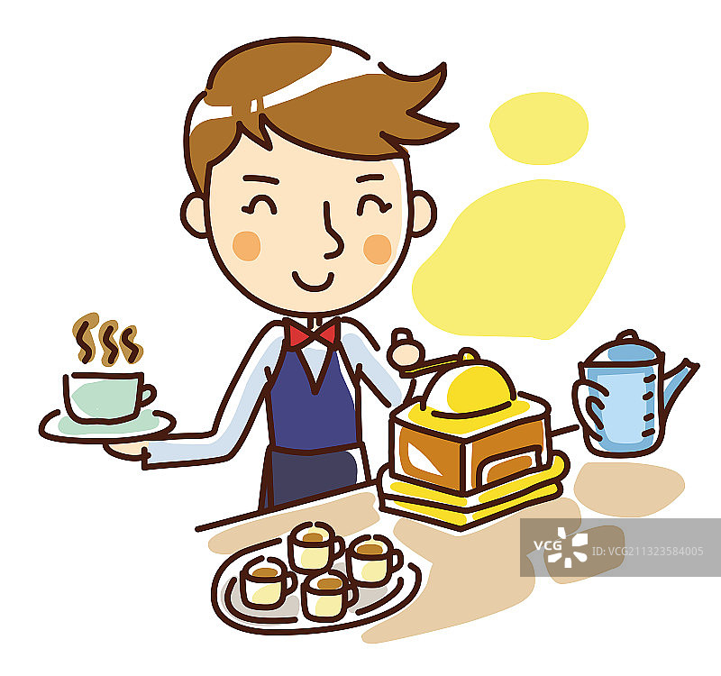 餐厅服务员图片素材