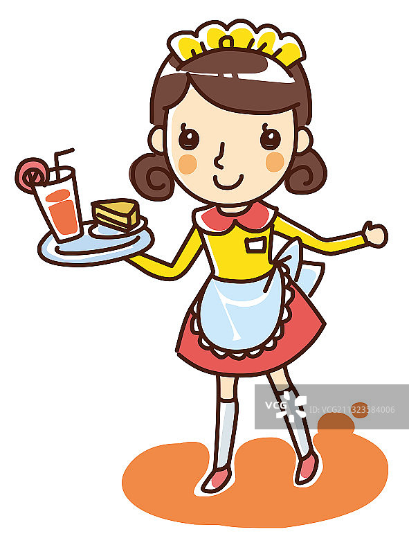 餐厅服务员图片素材