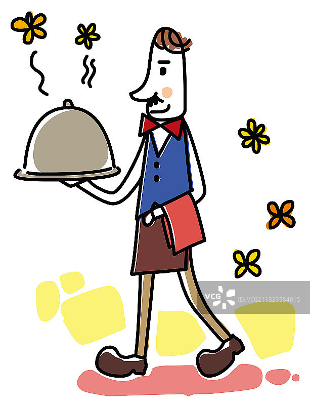 餐厅服务员图片素材