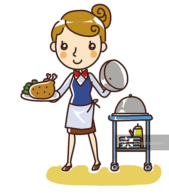 餐厅服务员图片素材