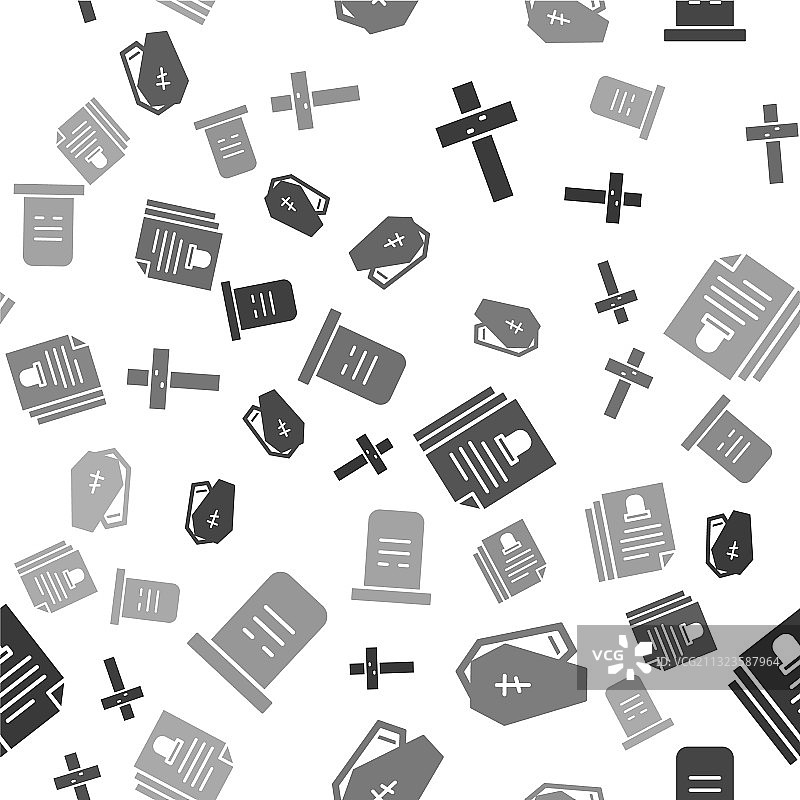 基督教十字架、十字架棺材、死亡组合图片素材