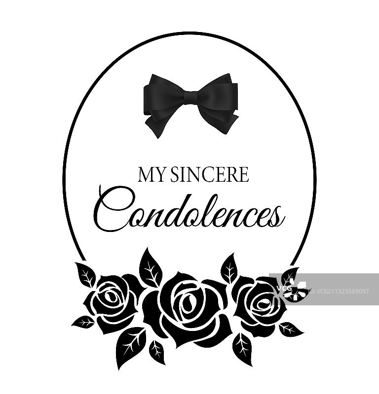 黑色玫瑰与领带葬礼卡片图片素材