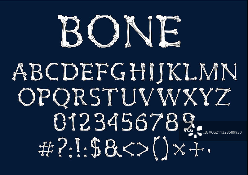 骨骼字体字母表，人体骨架图片素材