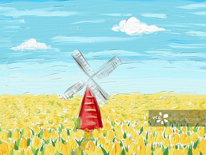 春日风车图片素材