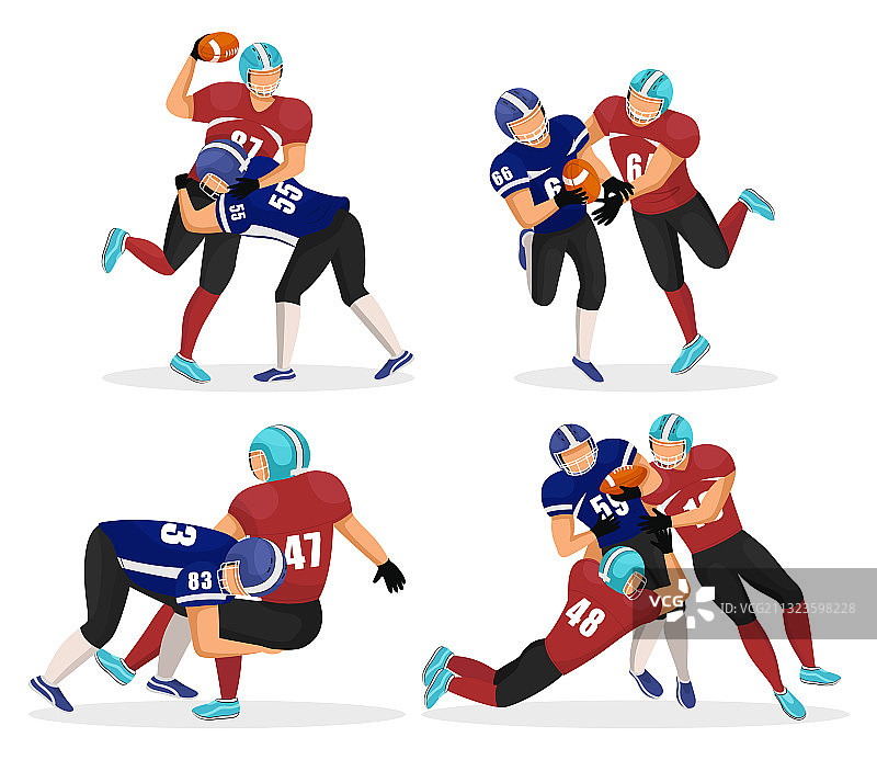 男子美式橄榄球比赛瞬间图片素材