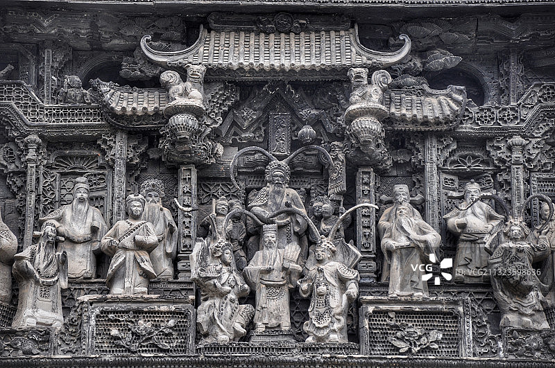 广州陈家祠 石雕 木雕图片素材