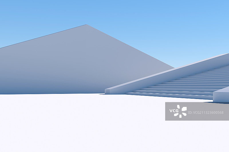 3D现代抽象广场空间背景图片素材