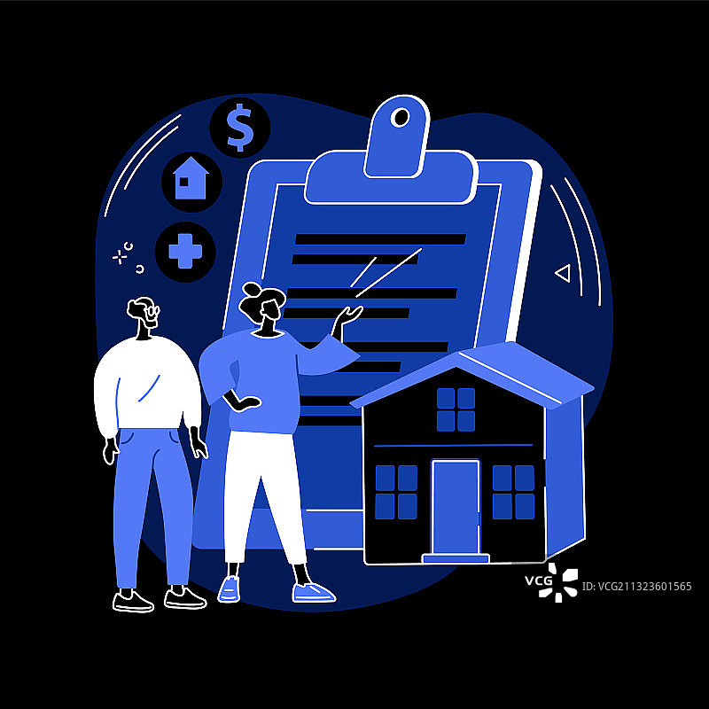 退休房产规划抽象概念图片素材