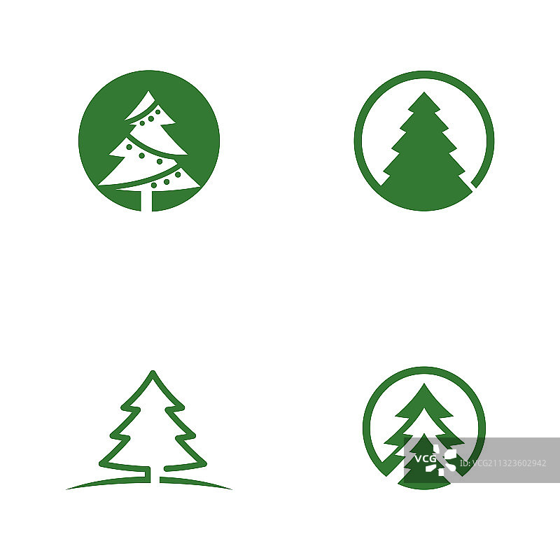 雪松树图标图片素材