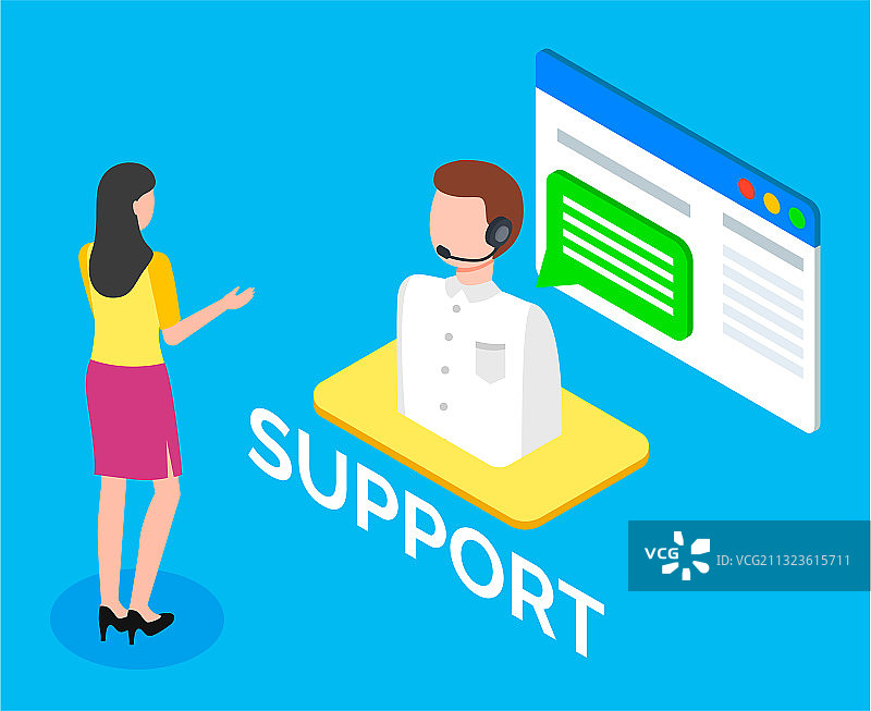 在线客服与客户沟通图片素材