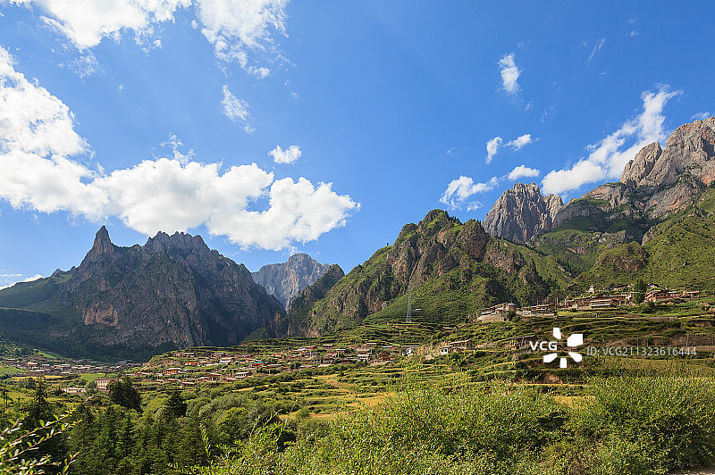 扎尕那村图片素材