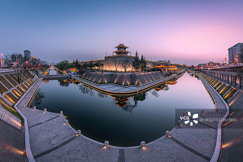 西安 东北角楼 城墙图片素材