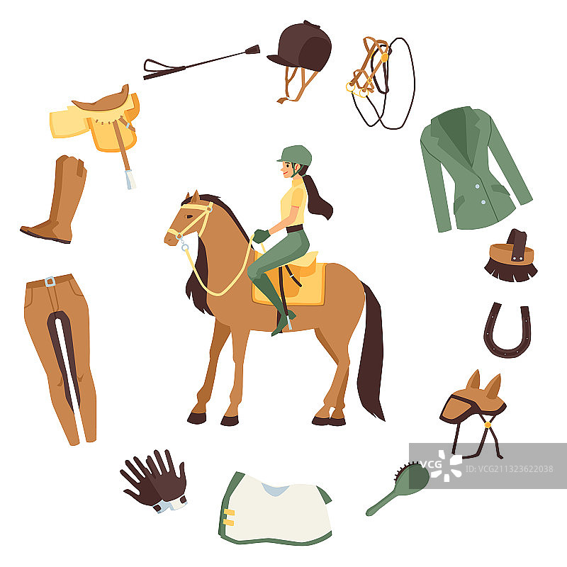 马具配件中的骑手图片素材