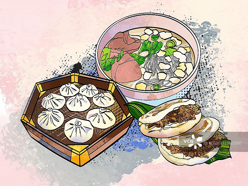 西安小吃图片素材