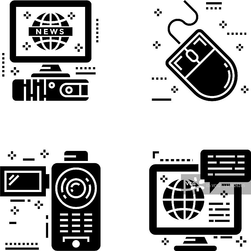 新闻业实体图标包图片素材