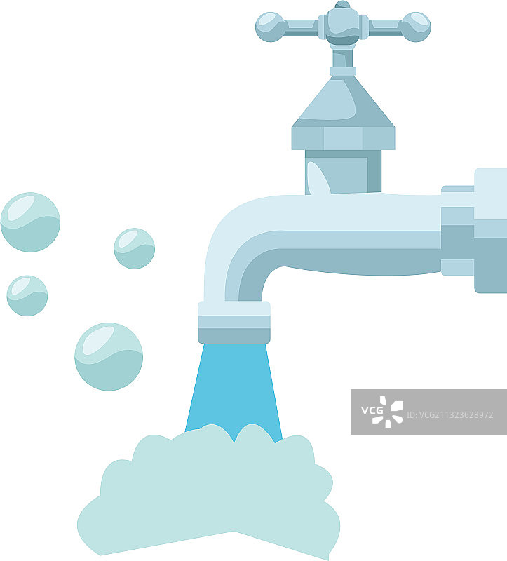 打开的独立水龙头图标图片素材