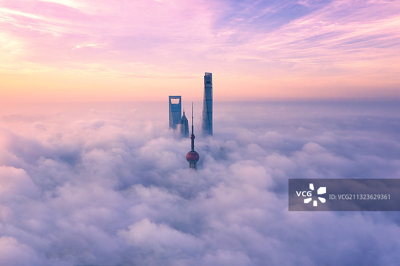 云端城市图片素材