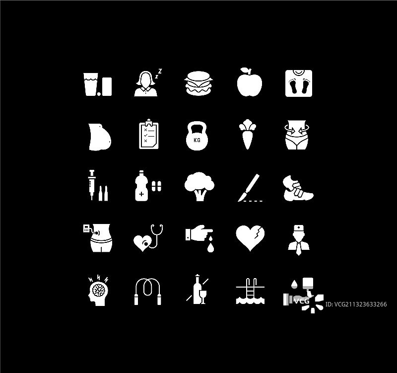 糖尿病简约图标图片素材