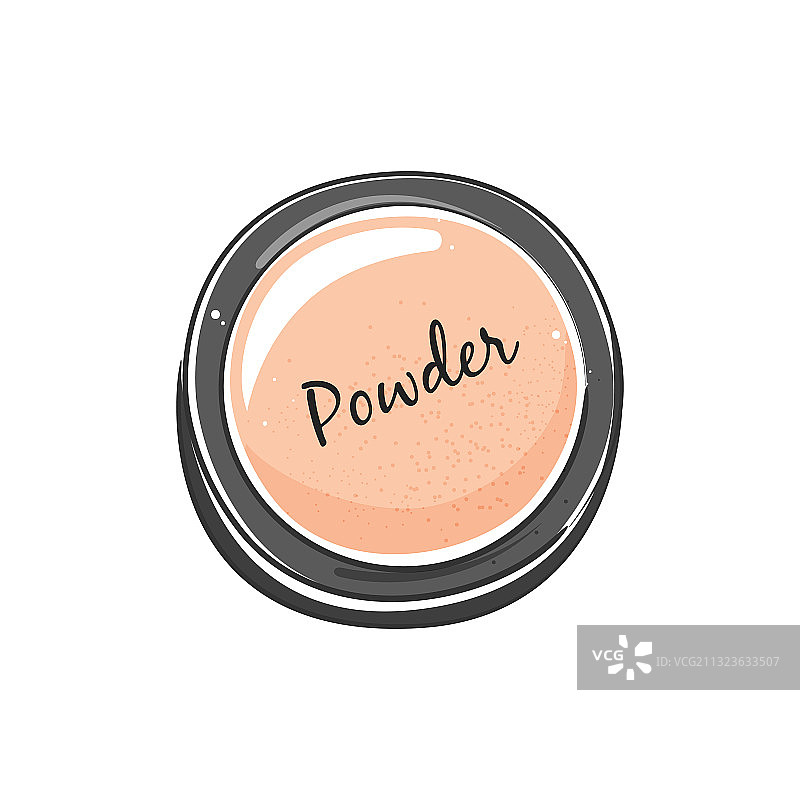 黑色粉盒中的化妆粉图片素材