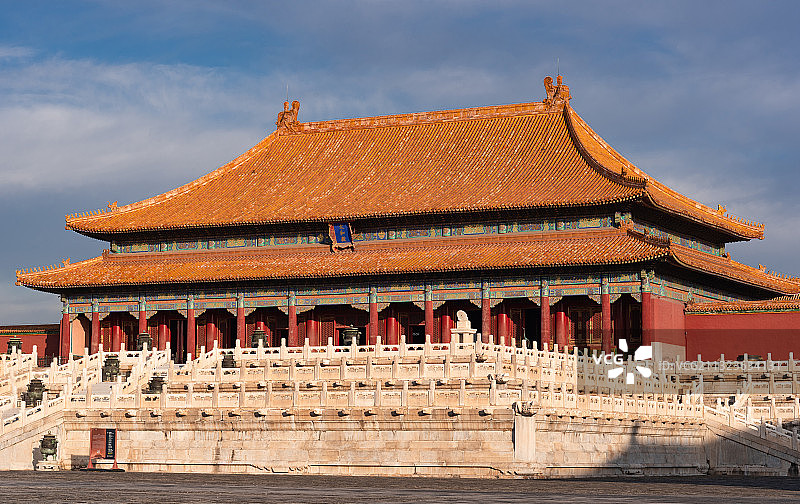清晨的北京故宫太和殿图片素材