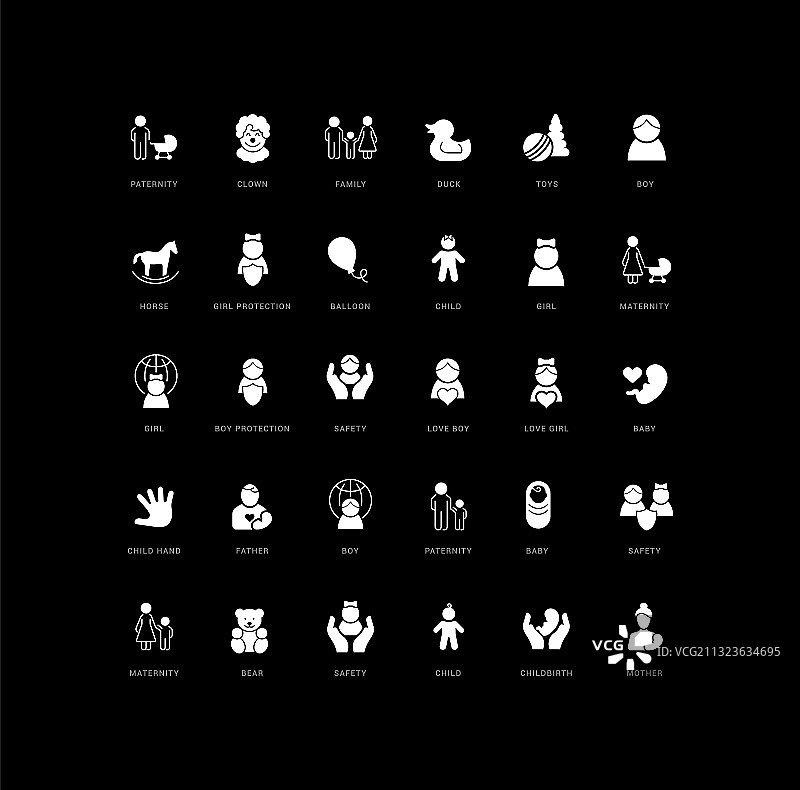 国际儿童节简约图标图片素材